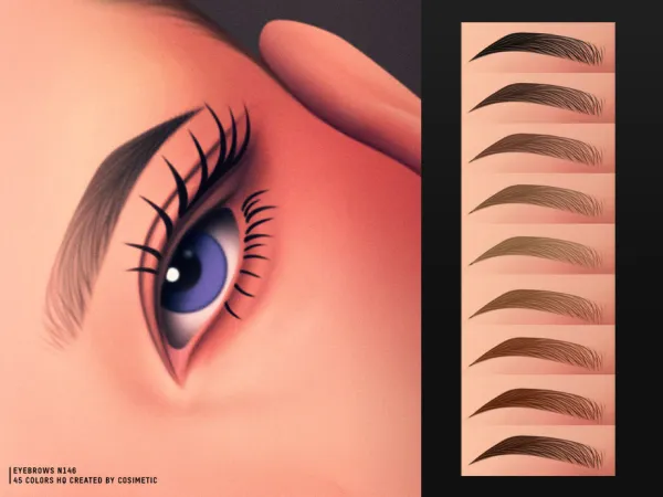 Maxis Match Eyebrows N146 by thesimsresource - The Sims 4 Custom Content