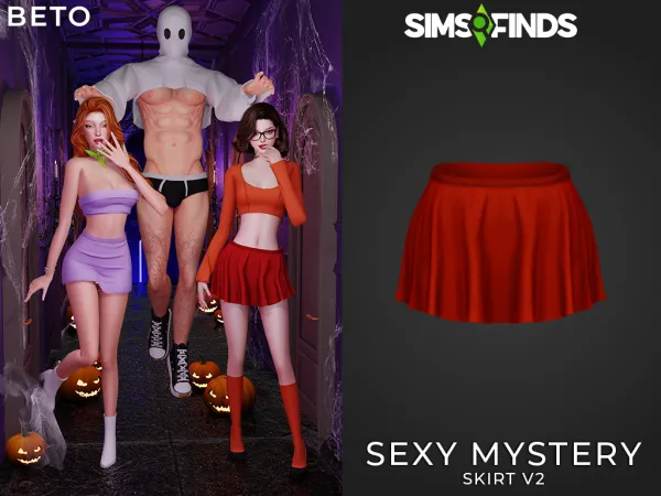 Alpha Velma (skirt) by Beto_ae0 - The Sims 4 Custom Content