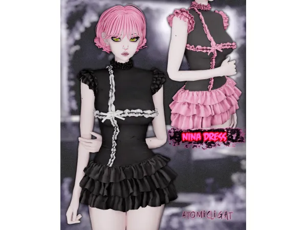 Maxis Match Nina dress by atomiclight - The Sims 4 Custom Content