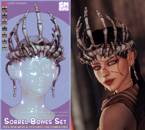 Alpha HONEY Sorrel Bones Set by simsfinds - The Sims 4 Custom Content