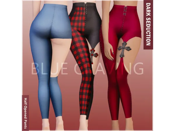 Maxis Match Blue Craving Half Opened Pants - The Sims 4 Custom Content