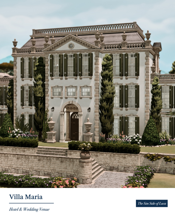 Maxis Match Villa Maria Hotel Wedding Venue Tartosa by simsfinds - The Sims 4 Custom Content