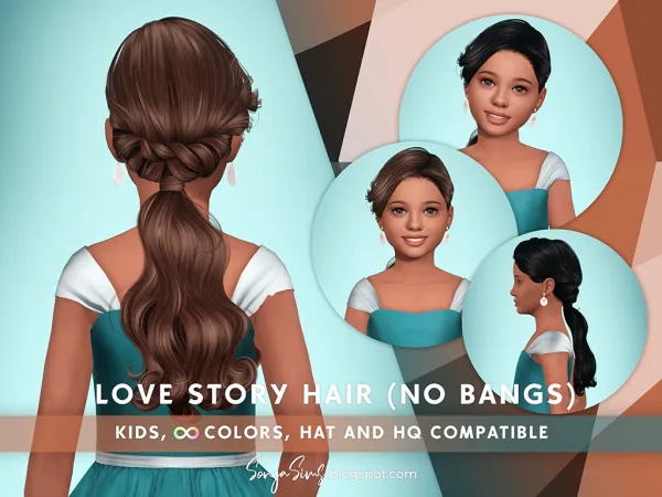 Love Story Hair  Kids- No Bangs Version