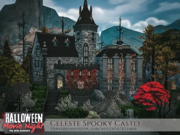 Mix Celeste Spooky Castle No by rirann - The Sims 4 Custom Content
