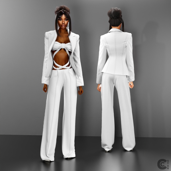 Alpha Blazer with Bra Top cool_content_star by cool_content_star - The Sims 4 Custom Content
