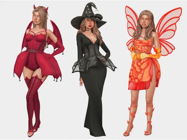 Maxis Match halloween costumes 2025 part 3 sims 4 lookbooks by simsfinds - The Sims 4 Custom Content