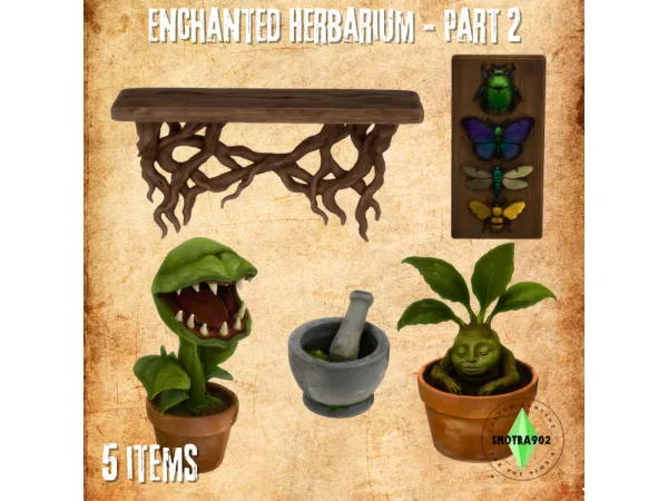 Maxis Match Enchanted Herbarium Part 2 by Snotra902 - The Sims 4 Custom Content