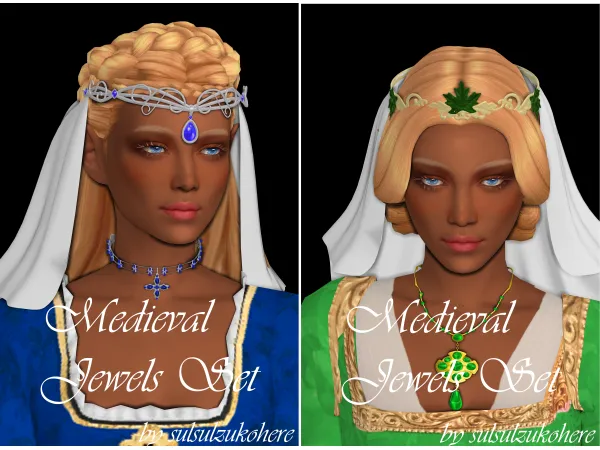 Maxis Match Medieval Jewels Set Ladesire Conversions Part Two by sulsulzukohere - The Sims 4 Custom Content