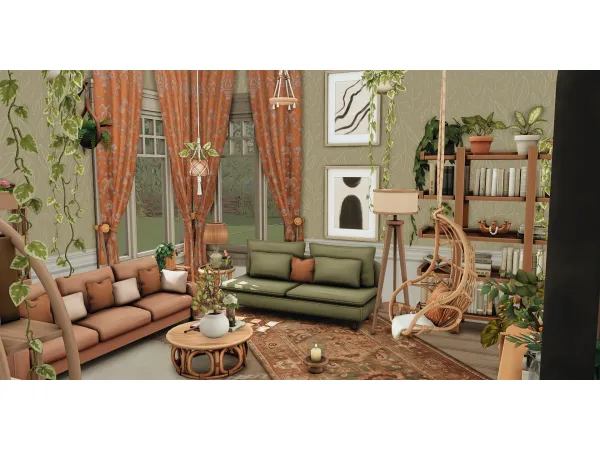 Maxis Match BOHO LIVING by PilarLeonYT - The Sims 4 Custom Content