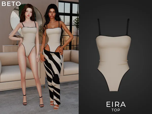 Alpha Eira (Top) by Beto_ae0 - The Sims 4 Custom Content