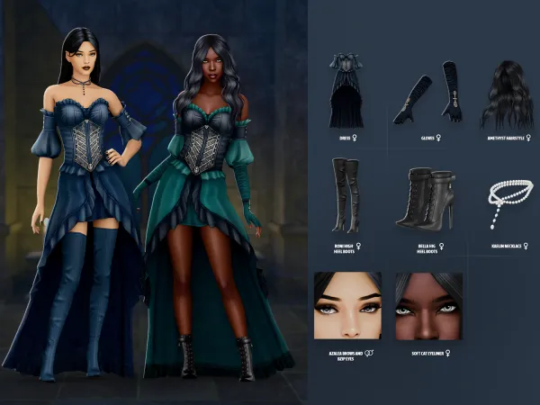 Maxis Match Midnight Manor Female 1 by modcollective - The Sims 4 Custom Content