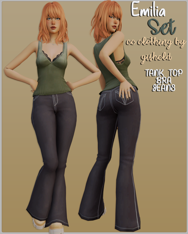 Maxis Match Emilia Clothing Set by simsfinds - The Sims 4 Custom Content