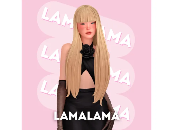 Maxis Match Hair Allie by LamaLamaLove - The Sims 4 Custom Content
