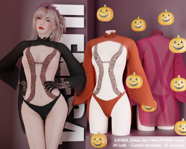 Alpha ILN Okkisa Set by ilenes4 - The Sims 4 Custom Content
