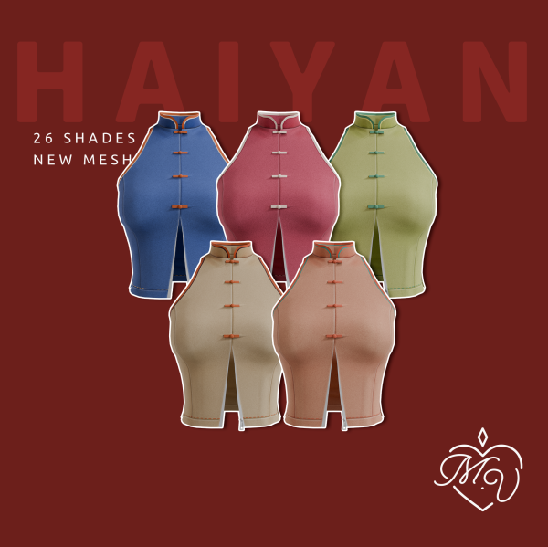 Maxis Match Haiyan Top by simsfinds - The Sims 4 Custom Content