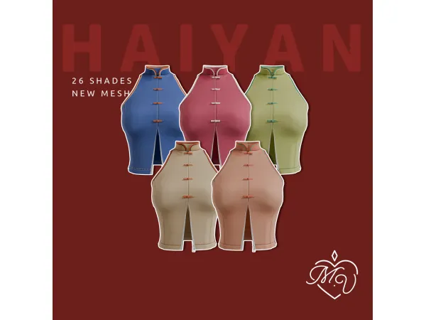 Maxis Match Haiyan Top by MissValentine - The Sims 4 Custom Content