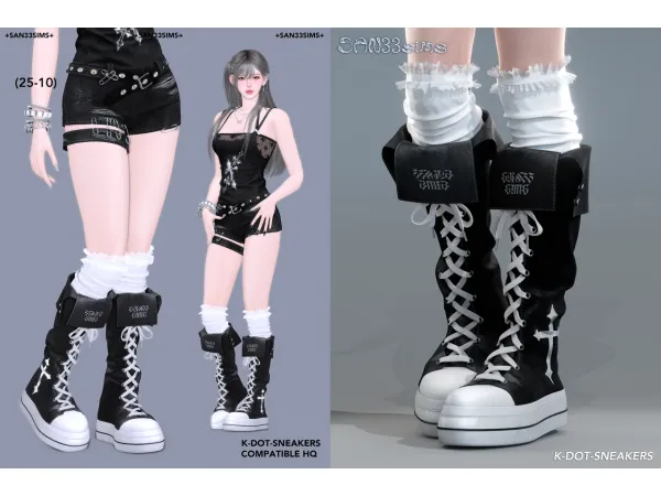 Alpha 333K Dot Sneakers by simsfinds - The Sims 4 Custom Content