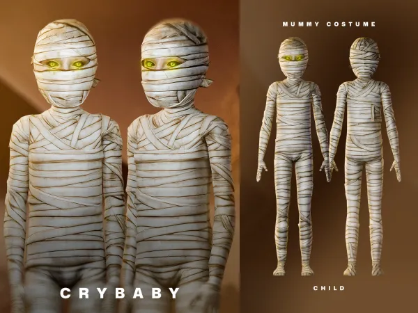 Alpha CRYBABY Mummy Costume Eye Child by crybaby - The Sims 4 Custom Content