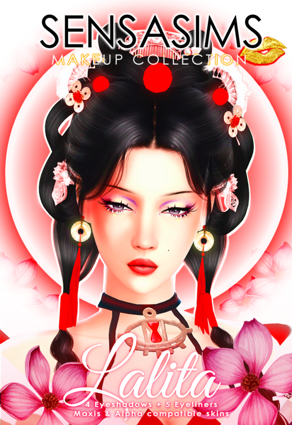 Mix LALITA EYESHADOWS EYELINERS MAKEUP MAXIS MIX by sensasims - The Sims 4 Custom Content