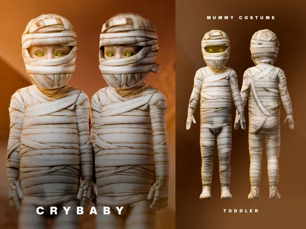 Alpha CRYBABY Mummy Costume + Eye Toddler - The Sims 4 custom content