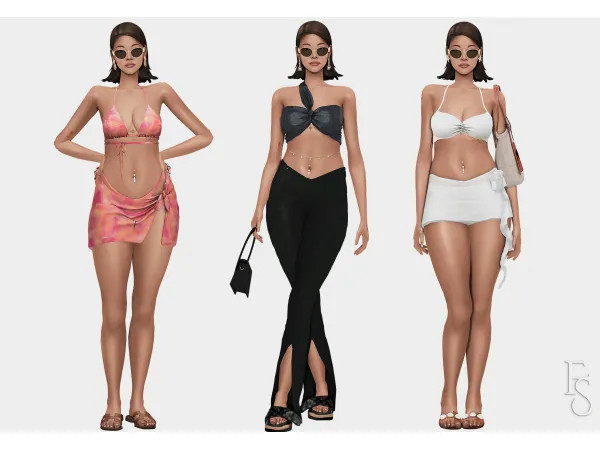 Mix Rooftop Pool Lounge by farfallasims - The Sims 4 Custom Content