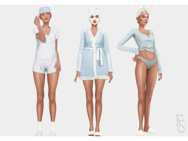 Maxis Match Nighttime Routine Lookbook by farfallasims - The Sims 4 Custom Content