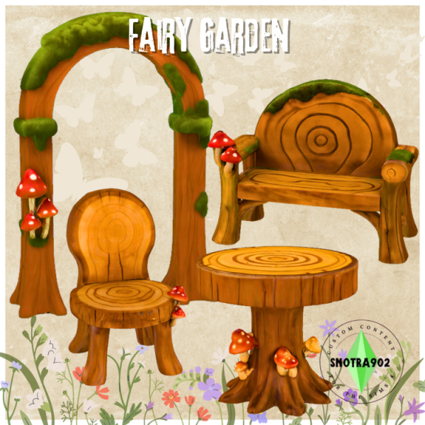 Maxis Match Fairy Garden Set by simsfinds - The Sims 4 Custom Content