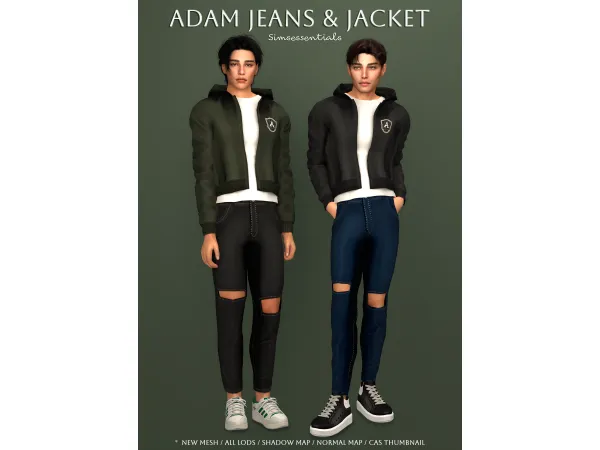 Adam Jeans & Jacket by Simsessentials