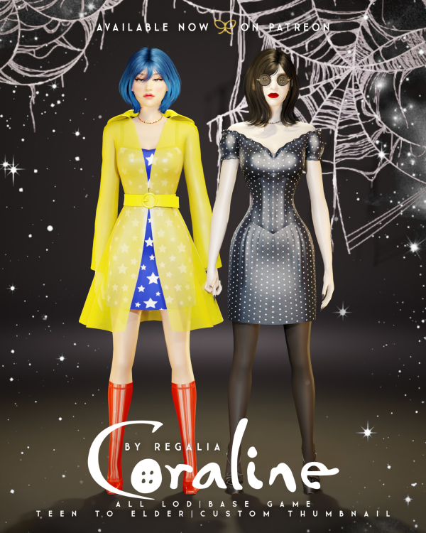 Mix Coraline Set by simsfinds - The Sims 4 Custom Content