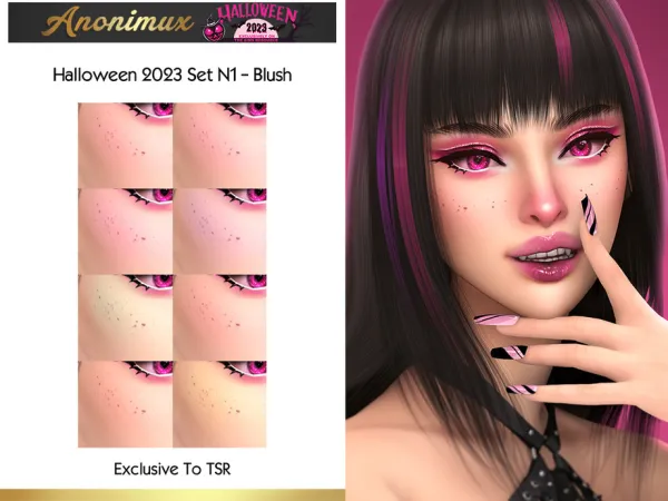 Mix Halloween 2023 Set N1 Blush by Anonimux_Simmer - The Sims 4 Custom Content
