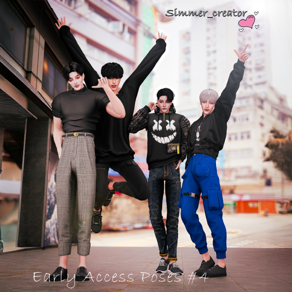 Mix Early Access Poses 4 by simmer_creator - The Sims 4 Custom Content