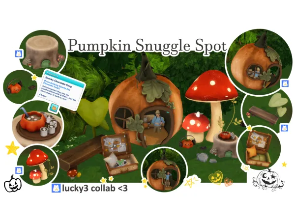 Maxis Match PUMPKIN SNUGGLE SPOT by tamsiecc - The Sims 4 Custom Content