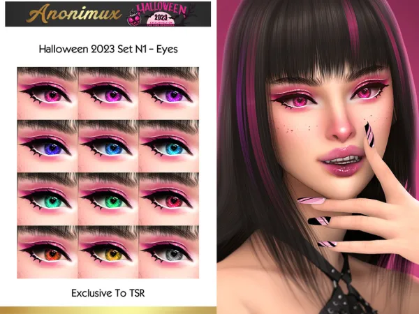 Alpha Halloween 2023 Set N1 Eyes by thesimsresource - The Sims 4 Custom Content