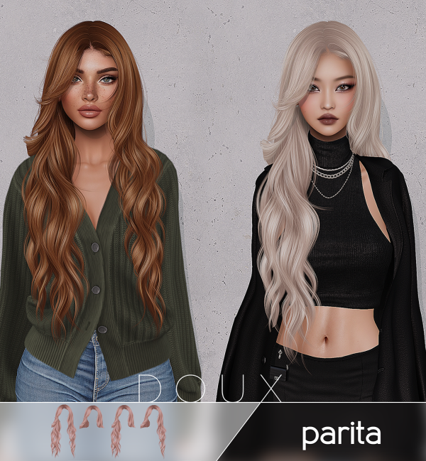 Alpha DOUX Parita Hairstyle by douxhair - The Sims 4 Custom Content