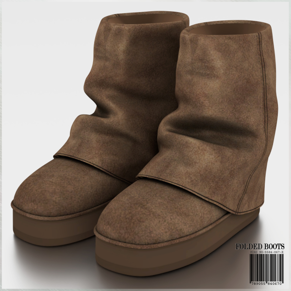 Alpha Folded Boots by simsfinds - The Sims 4 Custom Content