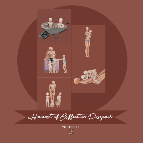 Mix Harvest of Affection Posepack by melbennett - The Sims 4 Custom Content