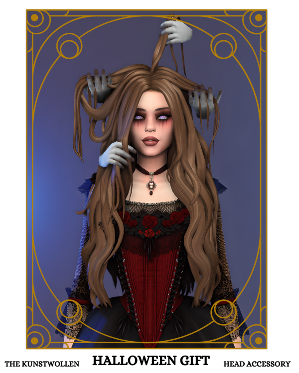 Maxis Match Halloween gift head accessory by simsfinds - The Sims 4 Custom Content