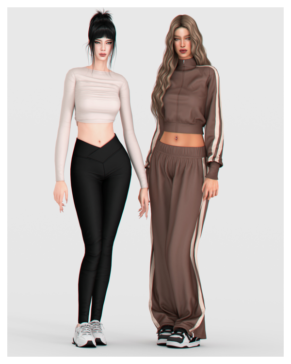 Alpha Essential Active Set by simsfinds - The Sims 4 Custom Content