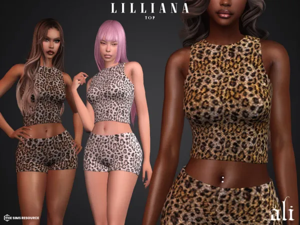 Alpha LILLIANA top by ali1 - The Sims 4 Custom Content