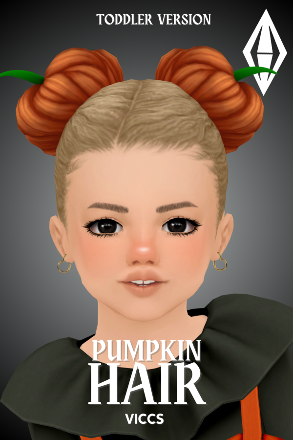 Maxis Match VICCS_PUMPKIN HAIR (TODDLERS VERSION) by viccs - The Sims 4 Custom Content