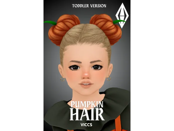 Maxis Match VICCS_PUMPKIN HAIR (TODDLERS VERSION) - The Sims 4 Custom Content