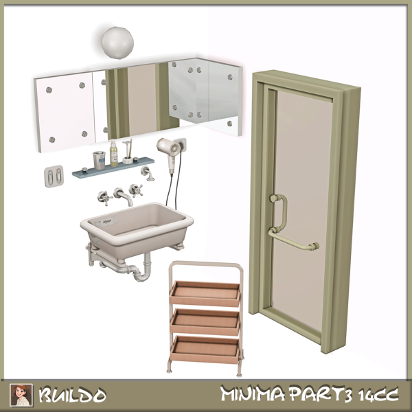 Maxis Match MINIMA PART3 _ Bathroom 14CC by simsfinds - The Sims 4 Custom Content