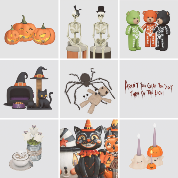 Maxis Match halloween decorations by simsfinds - The Sims 4 Custom Content