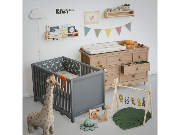 Mix Serenity Nursery by ddaengsim - The Sims 4 Custom Content