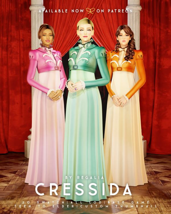 Maxis Match CRESSIDA DRESS by simsfinds - The Sims 4 Custom Content