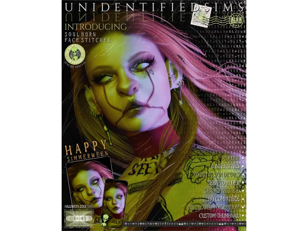 Soul Burn Face Stitches