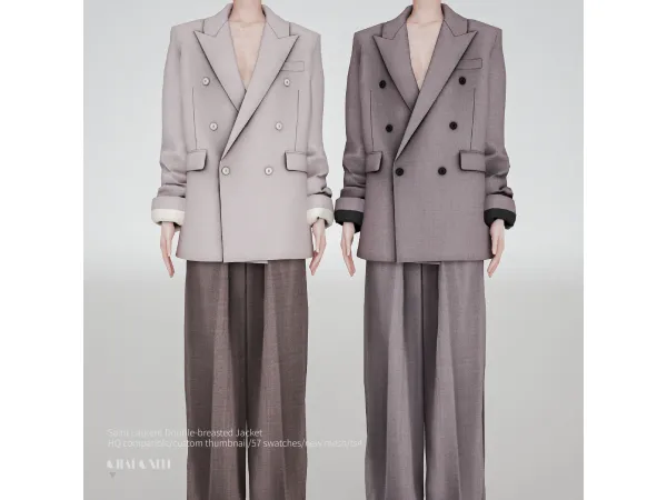 Saint Laurent Double-breasted Jacket by charonlee