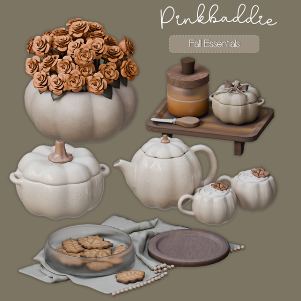 Mix [PB] Fall essentials by pinkbaddie - The Sims 4 Custom Content