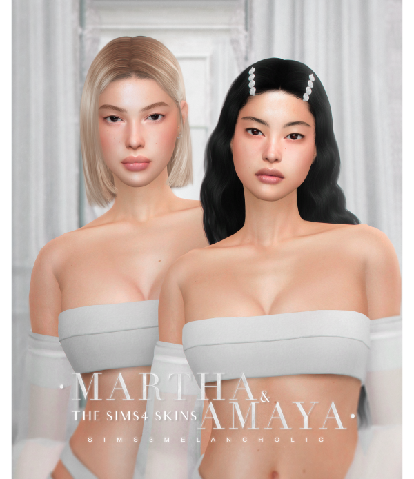 Alpha Martha Amaya skins by simsfinds - The Sims 4 Custom Content