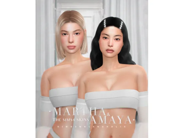 Alpha Martha Amaya skins by sims3melancholic - The Sims 4 Custom Content